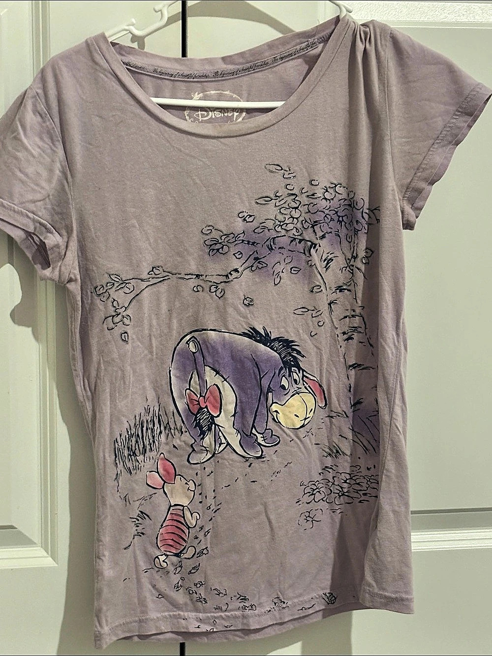Disney Winnie the Pooh and Eeyore Graphic Tee Graphic Tee Purple Size Medium